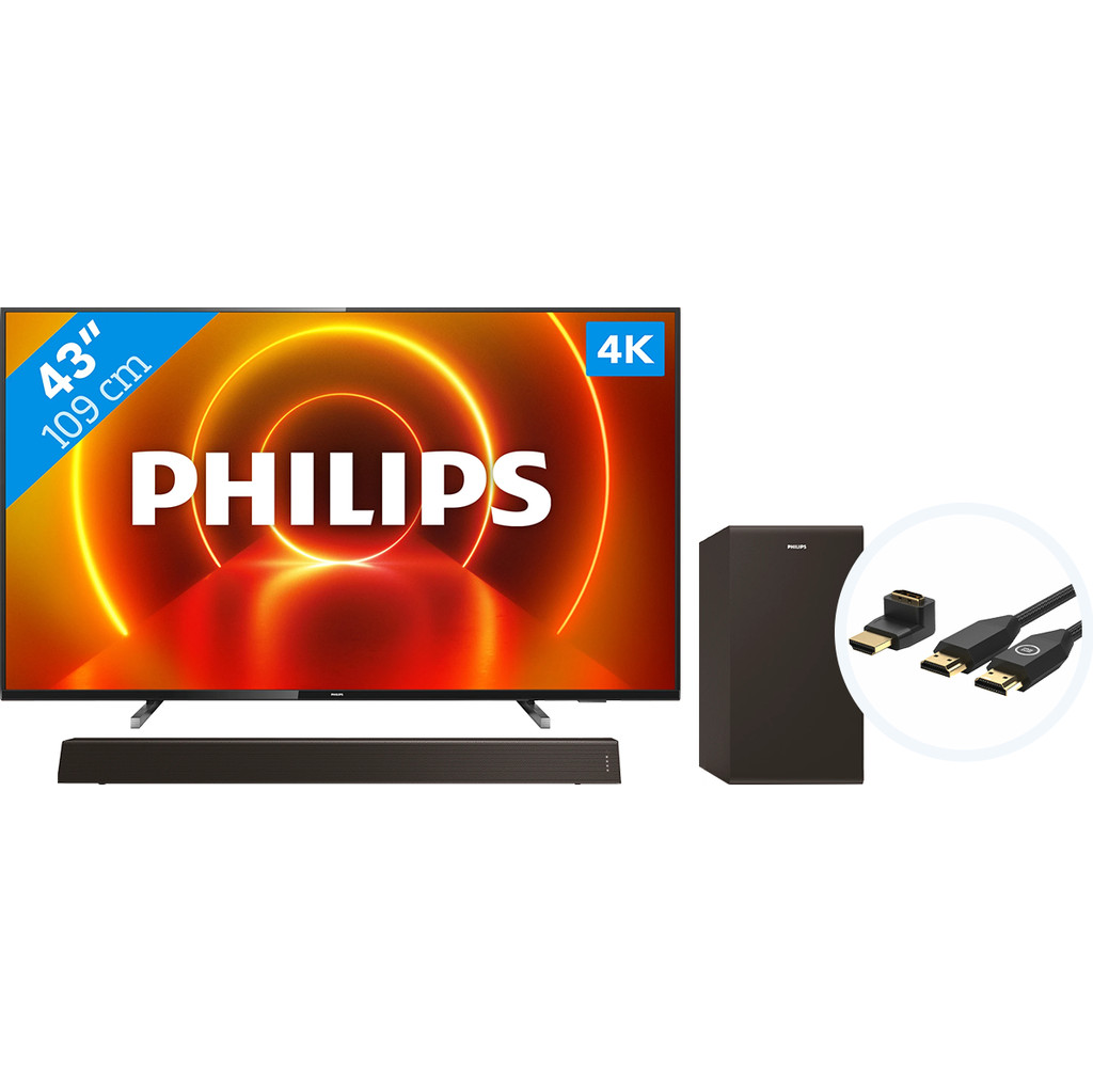 Gesprekelijk Soms Sluipmoordenaar Philips 43PUS7805 - Ambilight + Soundbar + HDMI kabel Kopen? | Televisies  Vergelijken