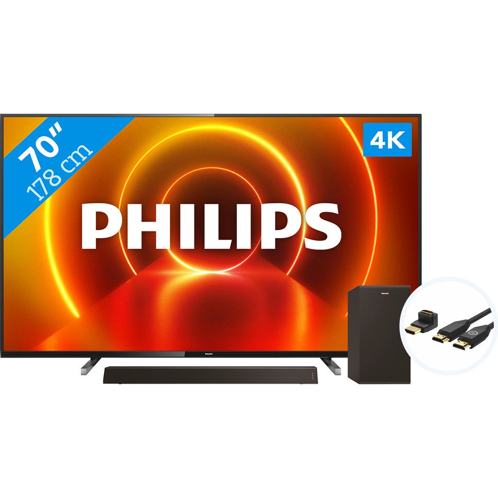 Philips 70PUS7805 - Ambilight + + HDMI kabel Kopen? | Vergelijken