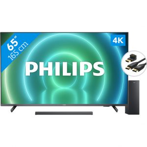 Philips 65PUS7906 - Ambilight + Soundbar + Hdmi kabel