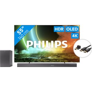 Philips 55OLED706 - Ambilight + Soundbar + HDMI kabel