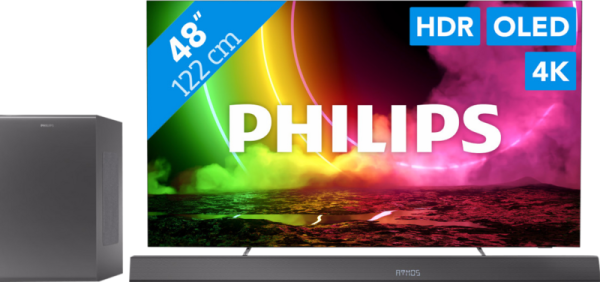 Philips 48OLED806 - Ambilight + Soundbar + Hdmi kabel