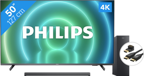 Philips 50PUS7906 - Ambilight + Soundbar + Hdmi kabel