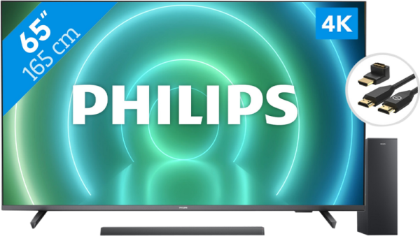 Philips 65PUS7906 - Ambilight + Soundbar + Hdmi kabel