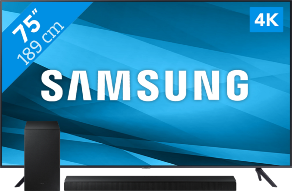 Samsung Crystal UHD 75AU7100 + Soundbar