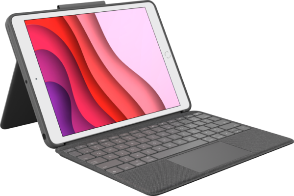 Fauteuil Reis Puur Logitech Combo Touch Apple iPad (2021/2020) Toetsenbord Hoes QWERTY Kopen?  | tablet hoesjes Vergelijken