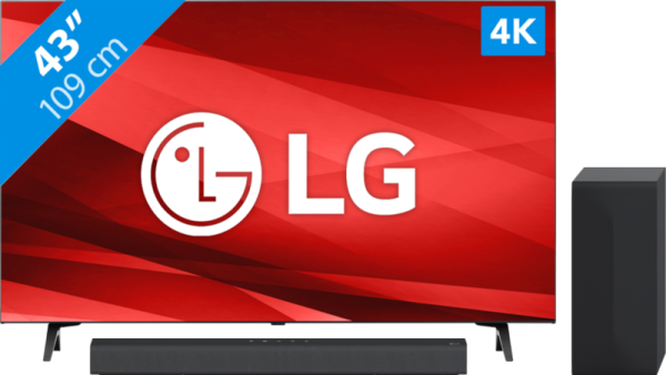LG 43UQ80006LB (2022) + Soundbar