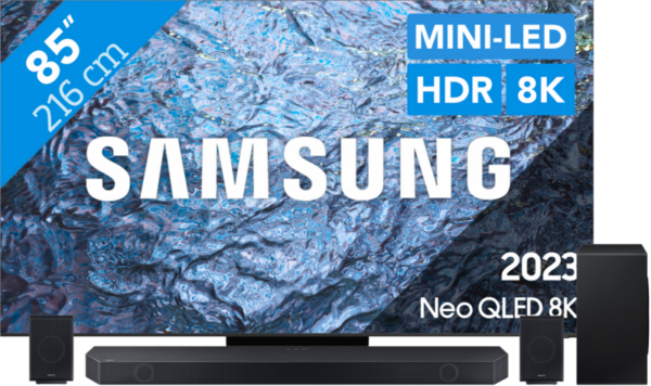Samsung Neo QLED 8K 85QN900C (2023) + Soundbar