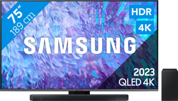 Samsung QLED 75Q80C (2023) + Soundbar
