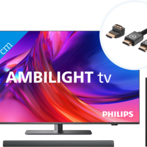 Philips The One 43PUS8808 - Ambilight (2023) + Soundbar + Hdmi kabel