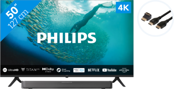 Philips 50PUS7009 + Soundbar + Hdmi kabel