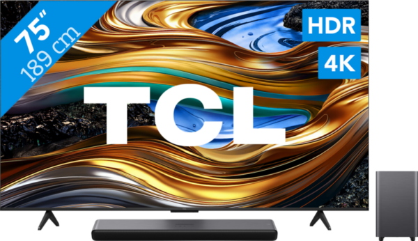 TCL 4K LED 75P71B (2024) + soundbar