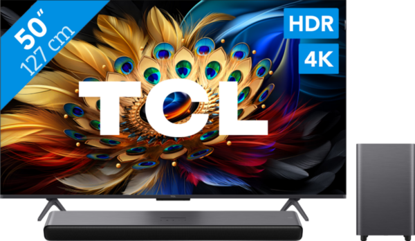 TCL QLED 50C61B (2024) + soundbar