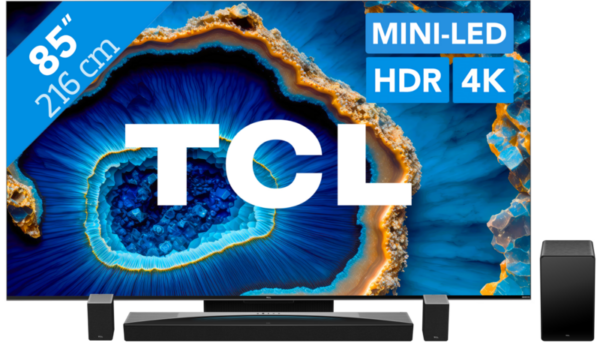 TCL QD Mini-LED 85C803 (2023) + soundbar